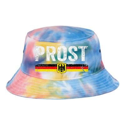 Retro Oktoberfest German Flag Prost Tie Dye Newport Bucket Hat