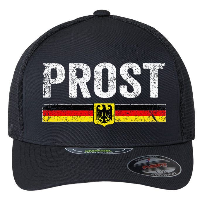 Retro Oktoberfest German Flag Prost Flexfit Unipanel Trucker Cap