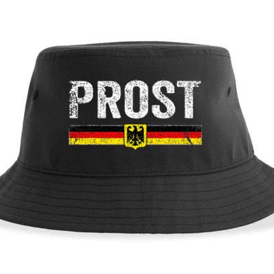 Retro Oktoberfest German Flag Prost Sustainable Bucket Hat