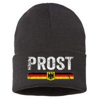 Retro Oktoberfest German Flag Prost Sustainable Knit Beanie