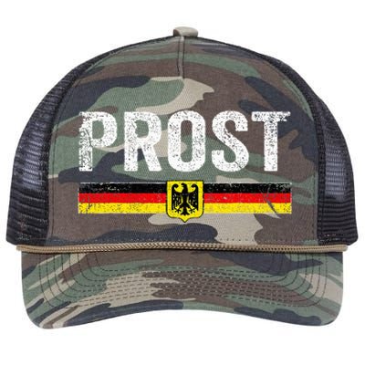 Retro Oktoberfest German Flag Prost Retro Rope Trucker Hat Cap