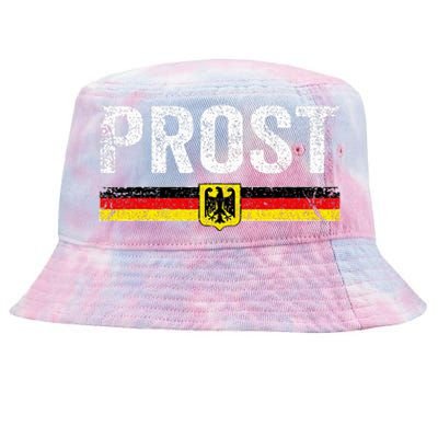 Retro Oktoberfest German Flag Prost Tie-Dyed Bucket Hat