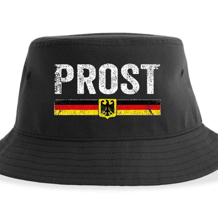 Retro Oktoberfest German Flag Prost Sustainable Bucket Hat