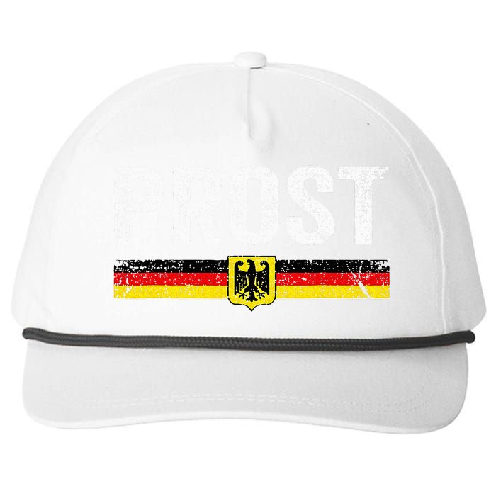 Retro Oktoberfest German Flag Prost Snapback Five-Panel Rope Hat