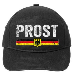 Retro Oktoberfest German Flag Prost 7-Panel Snapback Hat