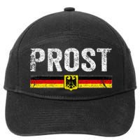 Retro Oktoberfest German Flag Prost 7-Panel Snapback Hat