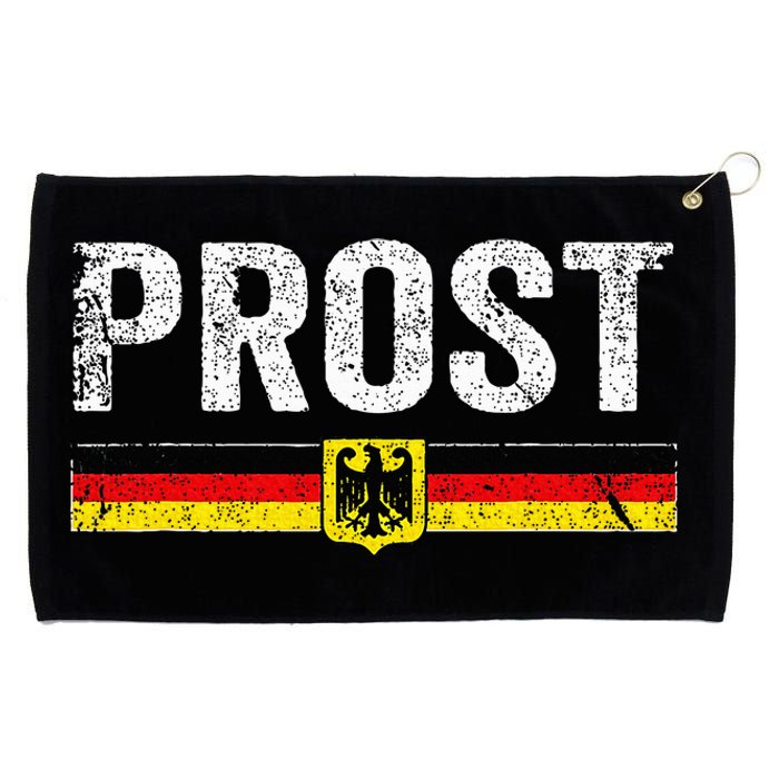 Retro Oktoberfest German Flag Prost Grommeted Golf Towel