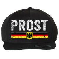 Retro Oktoberfest German Flag Prost Wool Snapback Cap