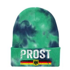 Retro Oktoberfest German Flag Prost Tie Dye 12in Knit Beanie