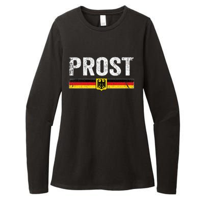 Retro Oktoberfest German Flag Prost Womens CVC Long Sleeve Shirt