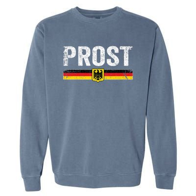 Retro Oktoberfest German Flag Prost Garment-Dyed Sweatshirt