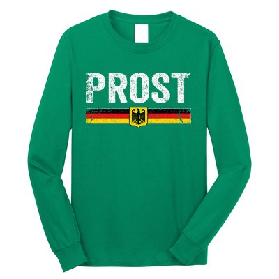 Retro Oktoberfest German Flag Prost Long Sleeve Shirt