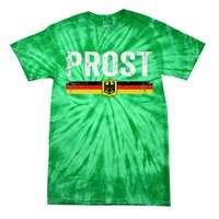 Retro Oktoberfest German Flag Prost Tie-Dye T-Shirt