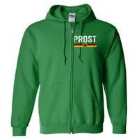 Retro Oktoberfest German Flag Prost Full Zip Hoodie