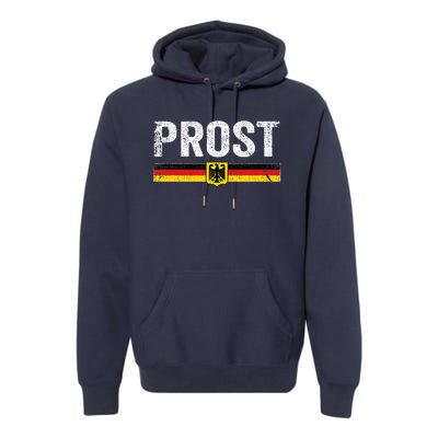 Retro Oktoberfest German Flag Prost Premium Hoodie