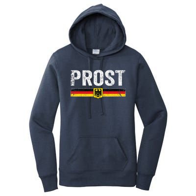 Retro Oktoberfest German Flag Prost Women's Pullover Hoodie