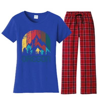 Retro Oregon Great Gift And Women's Flannel Pajama Set