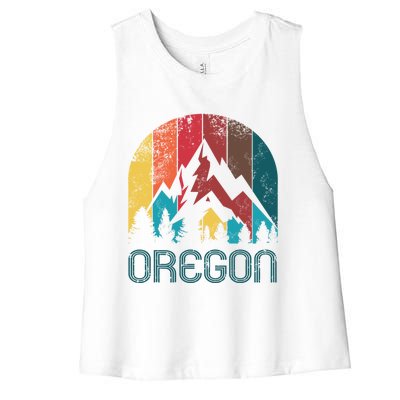 Retro Oregon Great Gift And Women's Racerback Cropped Tank