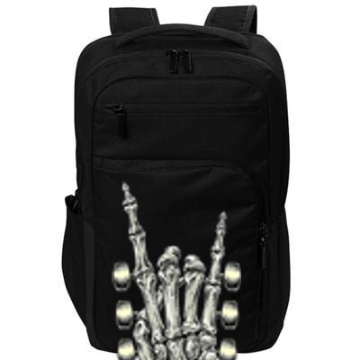 Rock On Guitar Neck With A Sweet Rock & Roll Skeleton Hand Impact Tech Backpack