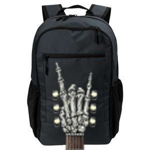 Rock On Guitar Neck With A Sweet Rock & Roll Skeleton Hand Daily Commute Backpack