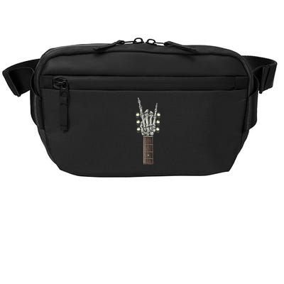 Rock On Guitar Neck With A Sweet Rock & Roll Skeleton Hand Crossbody Pack