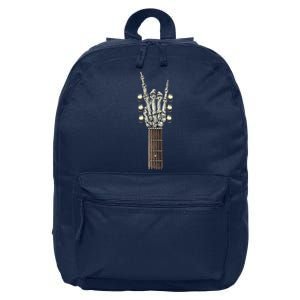 Rock On Guitar Neck With A Sweet Rock & Roll Skeleton Hand 16 in Basic Backpack