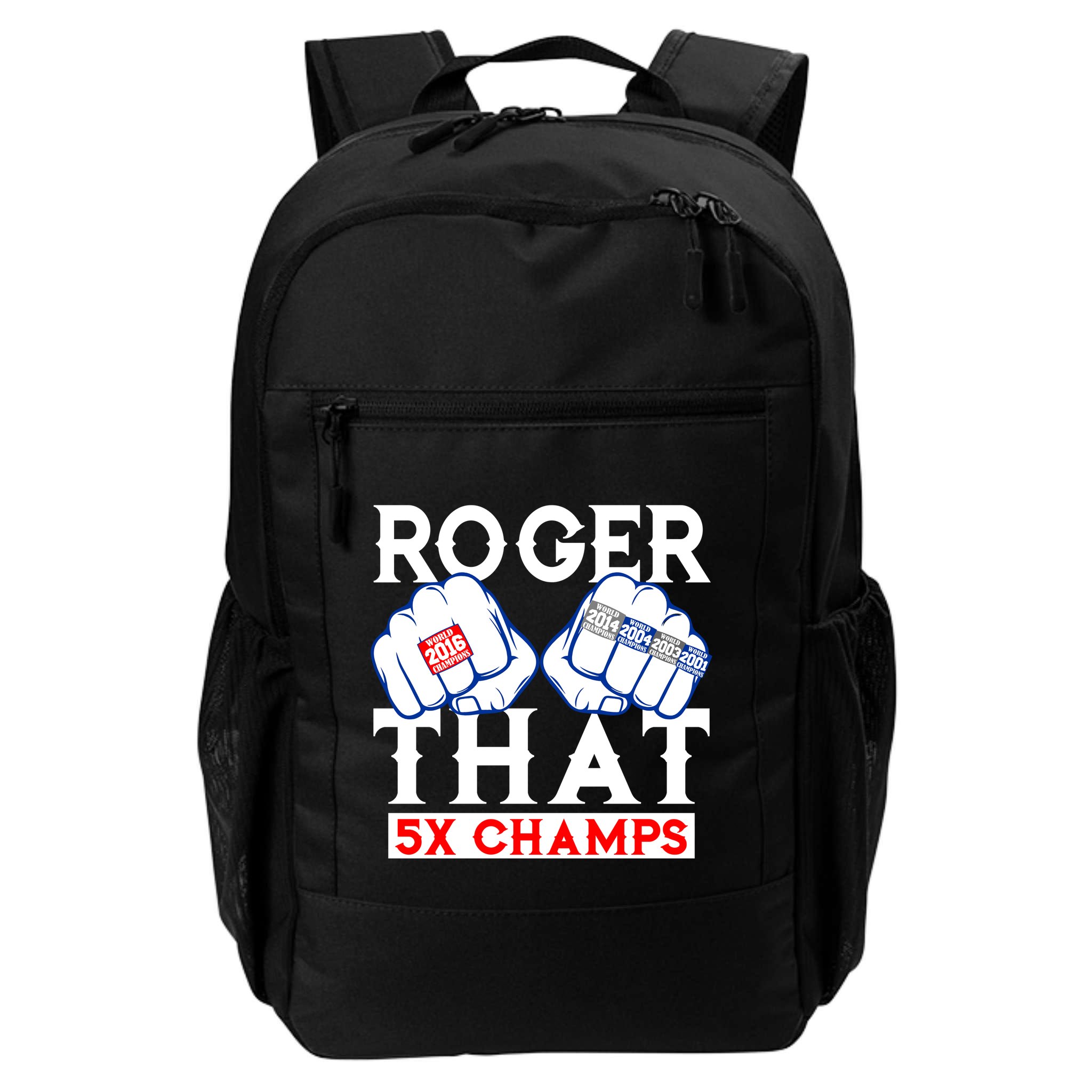 Roger That 5 Time World Champions Rings Backpack