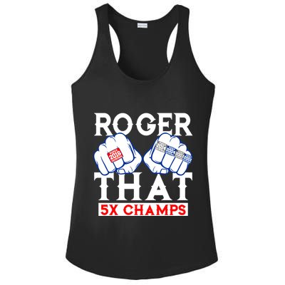 Roger That 5 Time World Champions Rings Ladies PosiCharge Competitor Racerback Tank
