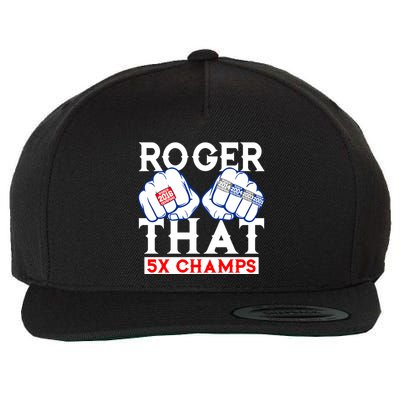 Roger That 5 Time World Champions Rings Wool Snapback Cap