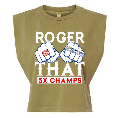 Roger That 5 Time World Champions Rings Garment-Dyed Women's Muscle Tee