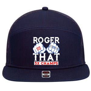 Roger That 5 Time World Champions Rings 7 Panel Mesh Trucker Snapback Hat