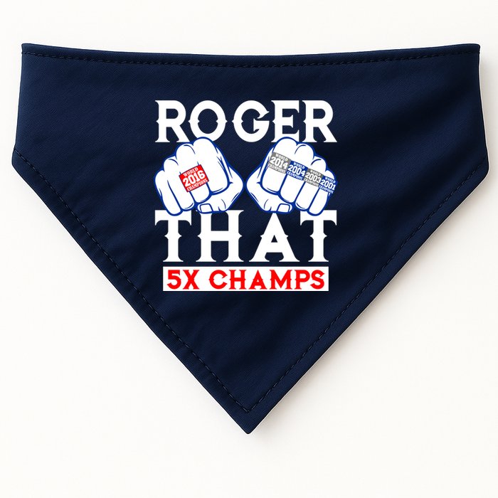 Roger That 5 Time World Champions Rings USA-Made Doggie Bandana