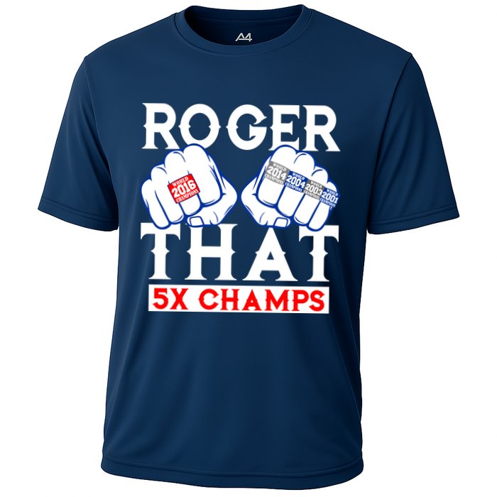 Roger That 5 Time World Champions Rings Cooling Performance Crew T-Shirt