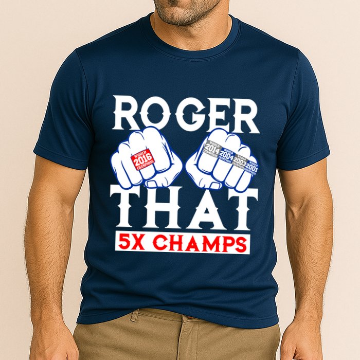 Roger That 5 Time World Champions Rings Cooling Performance Crew T-Shirt