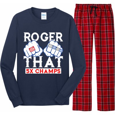 Roger That 5 Time World Champions Rings Long Sleeve Pajama Set