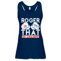 Roger That 5 Time World Champions Rings Ladies Essential Flowy Tank