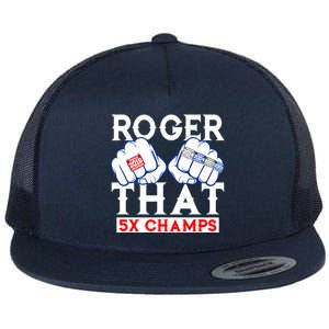 Roger That 5 Time World Champions Rings Flat Bill Trucker Hat