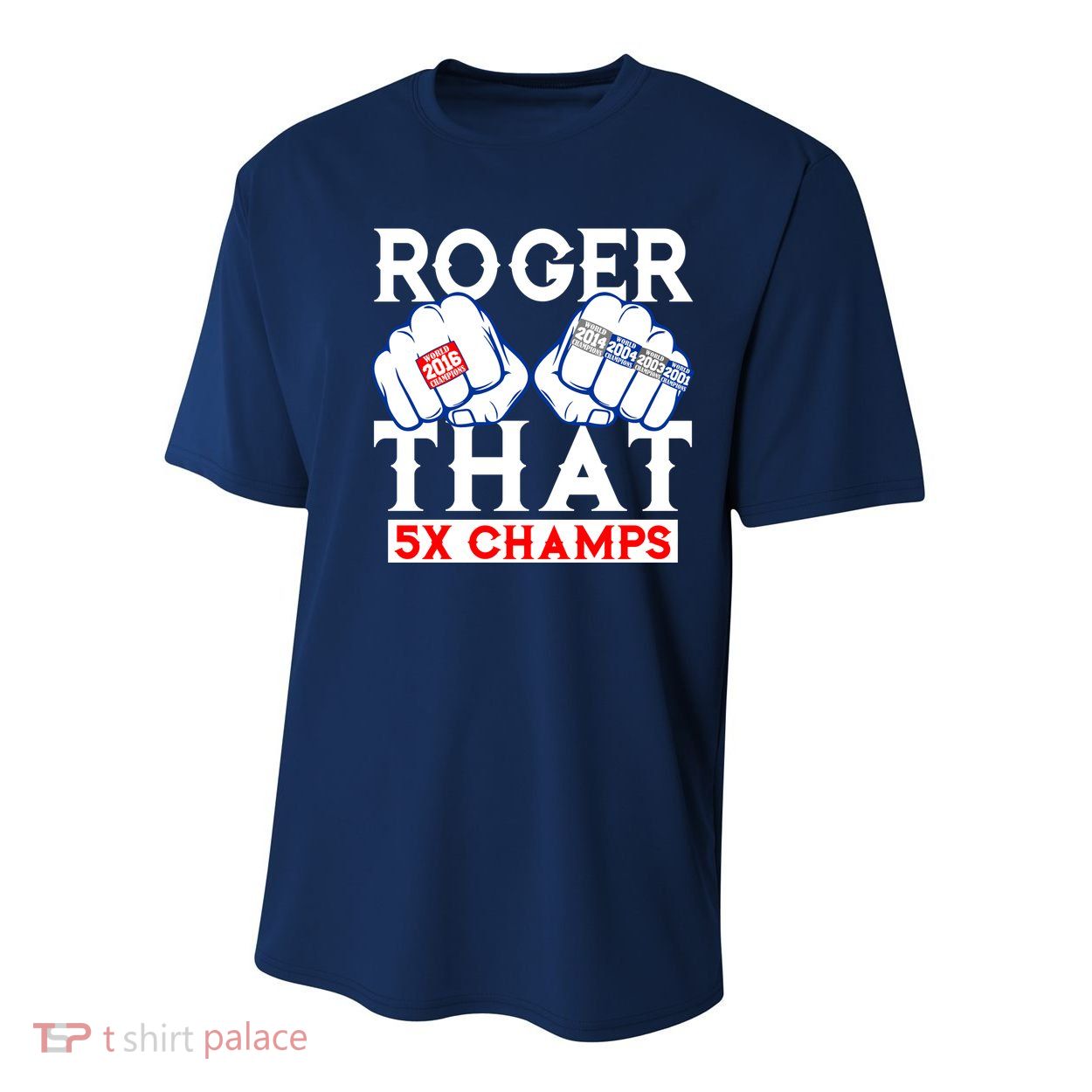 Roger That 5 Time World Champions Rings Youth Performance Sprint T-Shirt