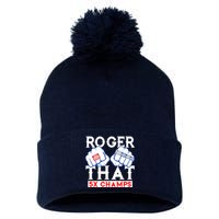 Roger That 5 Time World Champions Rings Pom Pom 12in Knit Beanie