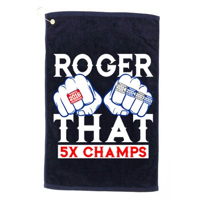 Roger That 5 Time World Champions Rings Golf Towel