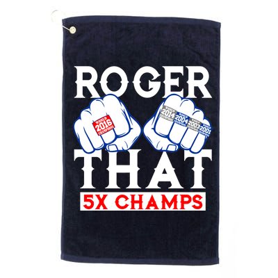 Roger That 5 Time World Champions Rings Platinum Collection Golf Towel