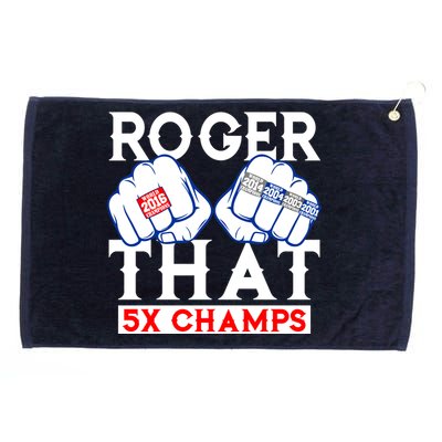 Roger That 5 Time World Champions Rings Grommeted Golf Towel