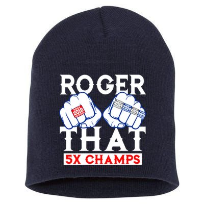 Roger That 5 Time World Champions Rings Short Acrylic Beanie