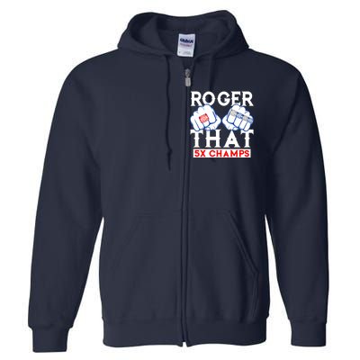 Roger That 5 Time World Champions Rings Full Zip Hoodie