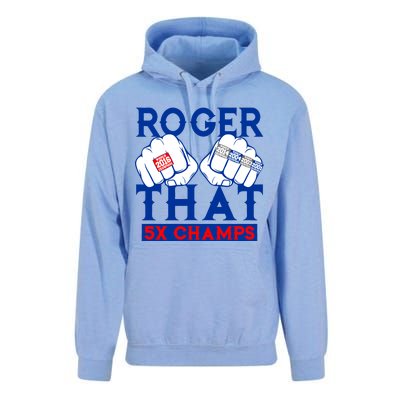 Roger That 5 Time World Champions Rings Unisex Surf Hoodie