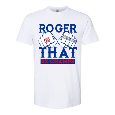 Roger That 5 Time World Champions Rings Softstyle CVC T-Shirt