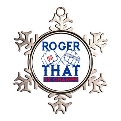 Roger That 5 Time World Champions Rings Metallic Star Ornament