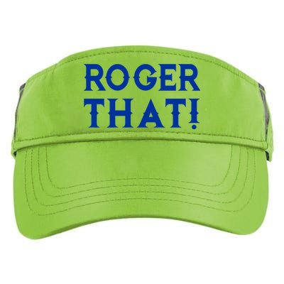 Roger That! Comedic Funny Adult Drive Performance Visor