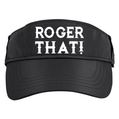 Roger That! Comedic Funny Adult Drive Performance Visor