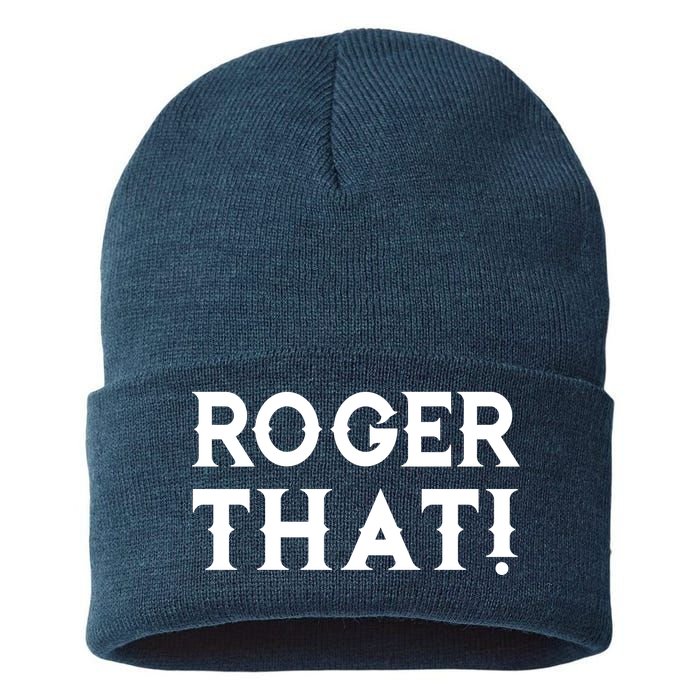 Roger That! Comedic Funny Sustainable Knit Beanie